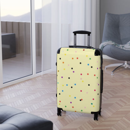 Yellow Polka Dot Suitcase