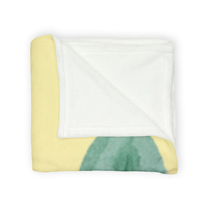 Yellow and Green flower Soft Polyester warm Blanket