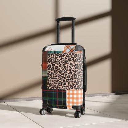 Stripe, Plaid and Animal Print Design Suitcase