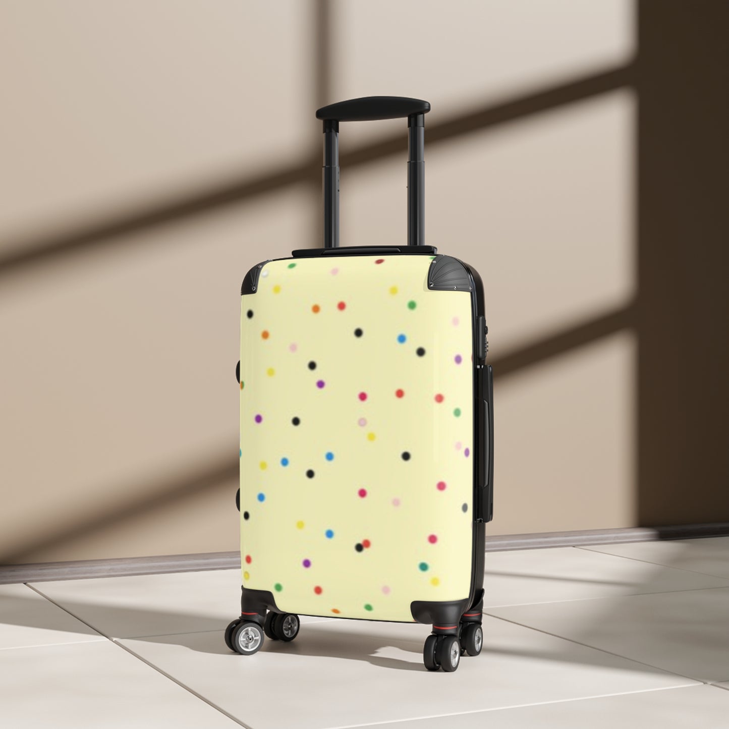 Yellow Polka Dot Suitcase