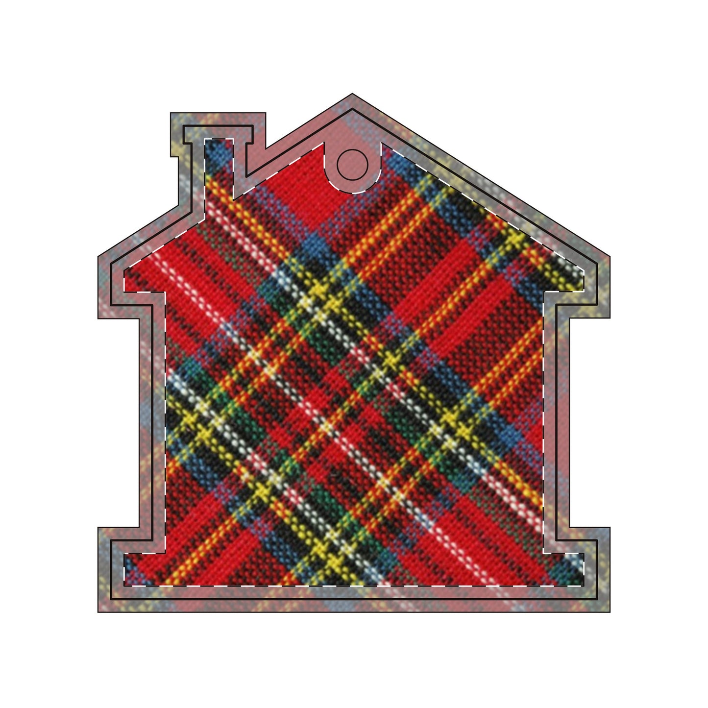 Green and red plaid Aluminum Ornaments (Multi-shape)