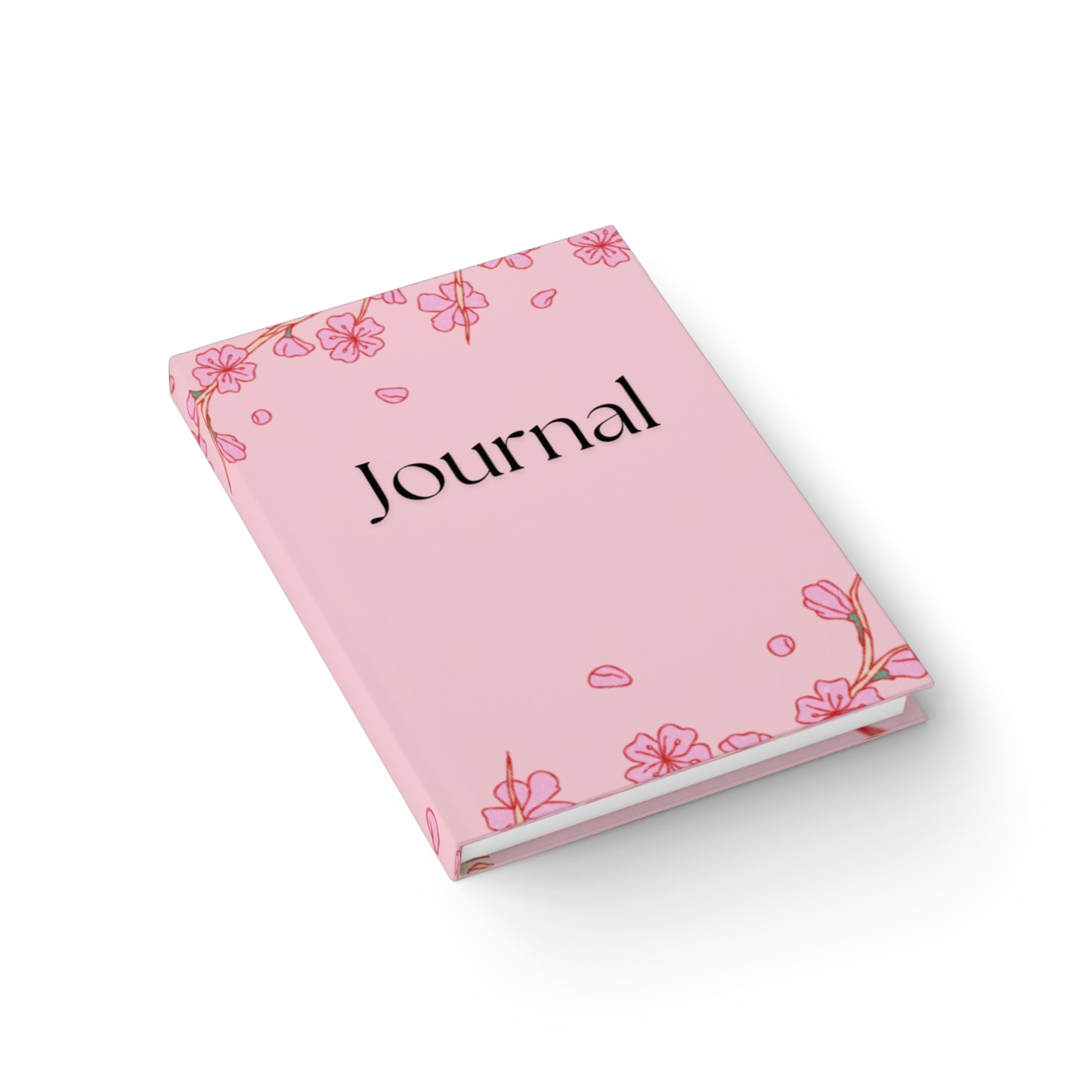 Pink Floral Blank Journal