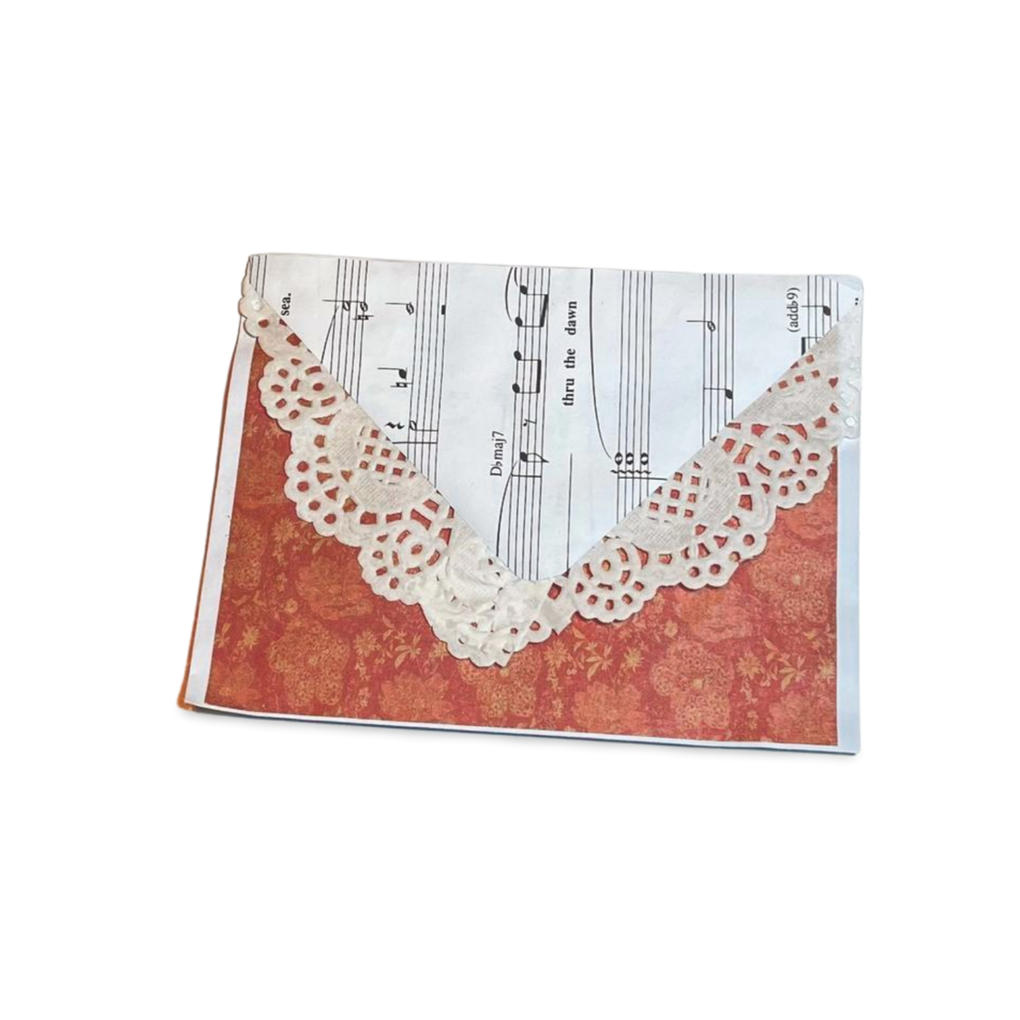 Lace Burgundy Floral Money Envelope with elegant floral design for secure gift packaging.