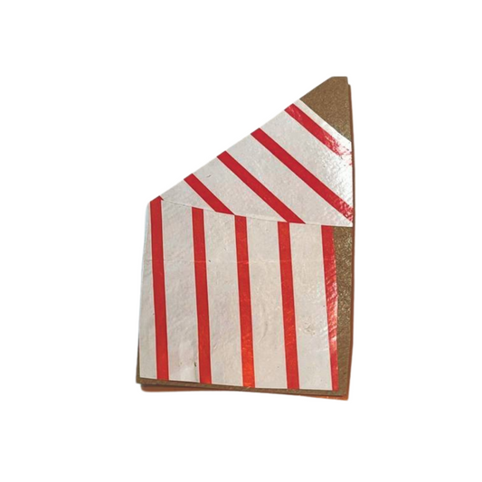 Don't miss out on the opportunity to own this one-of-a-kind product. Order your Red &amp; White Slant today and add a touch of elegance and uniqueness to your home.Journal TagJournal TagRed and white slant Journal Tag