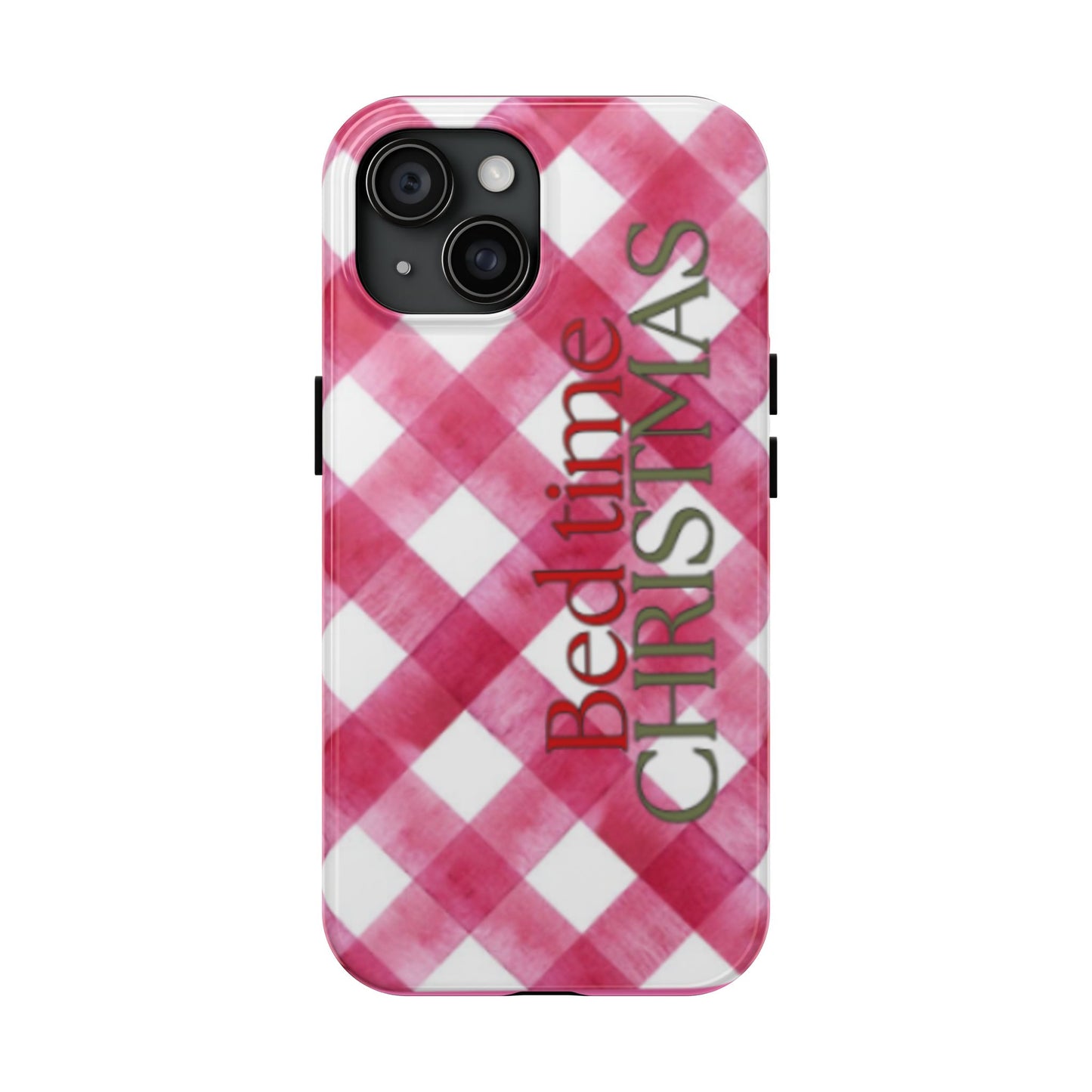 Pink plaid Christmas phone case