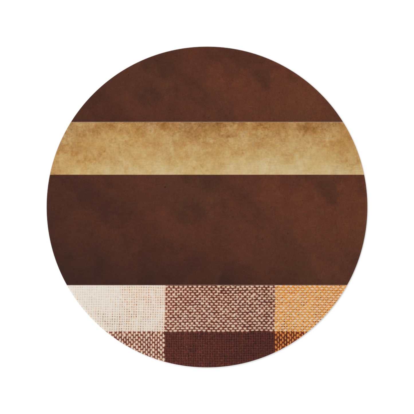 Trendy shades of brown Round Rug