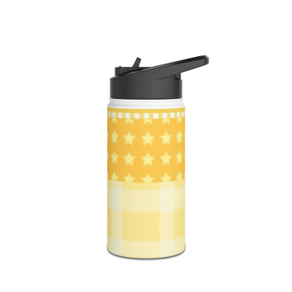 Yellow Stainless Steel Water Bottle, Standard Lid