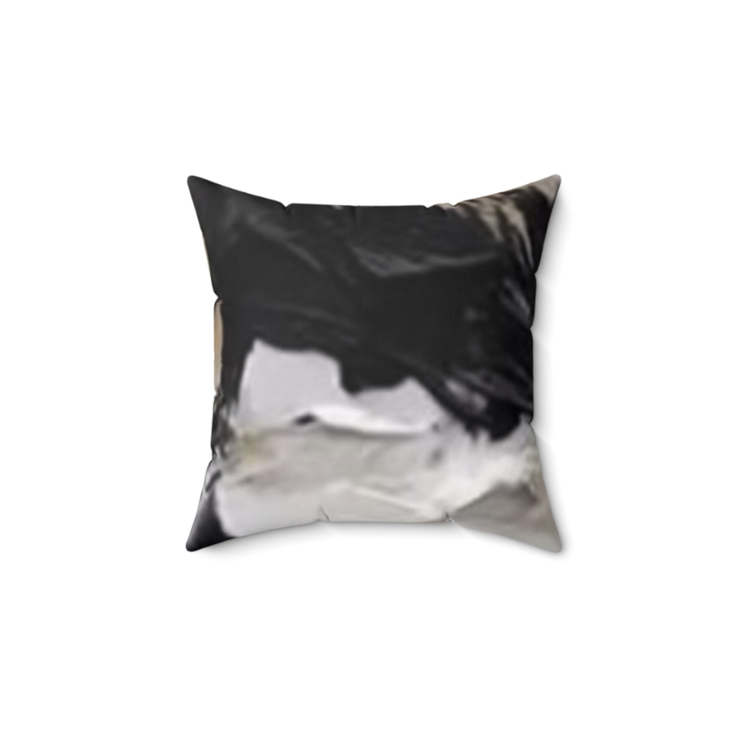 Black marble design Spun Polyester Square Pillow