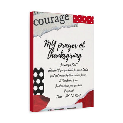 Thanksgiving Prayer Matte Canvas, Stretched, 1.25"