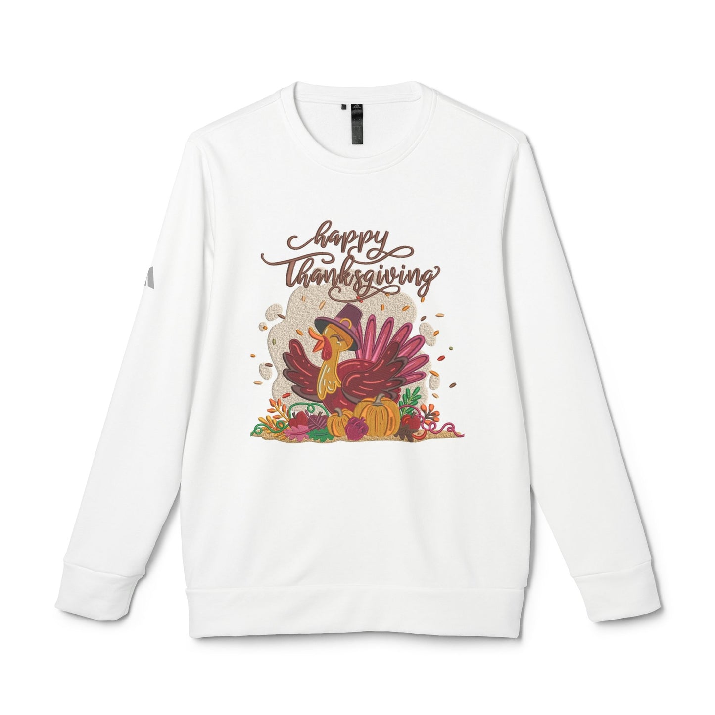 Happy Thanksgiving adidas Unisex Fleece Crewneck Sweatshirt