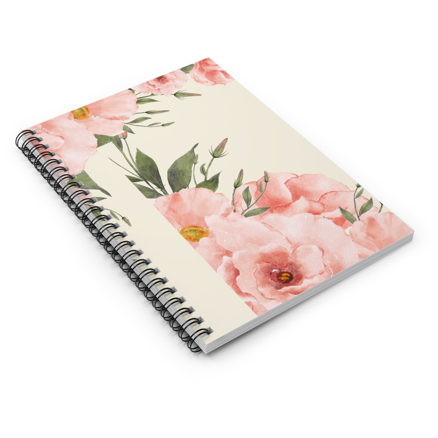 Floral Spiral Notebook - Ruled Line