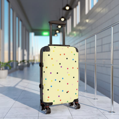 Yellow Polka Dot Suitcase