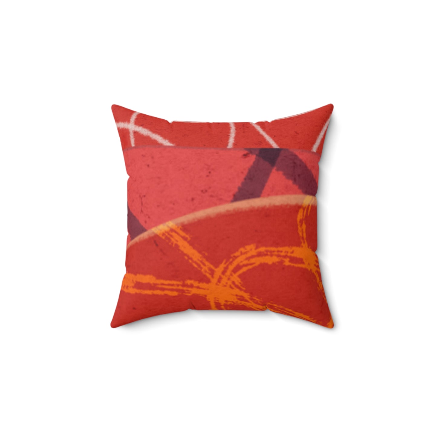 Red design Polyester Square Pillow