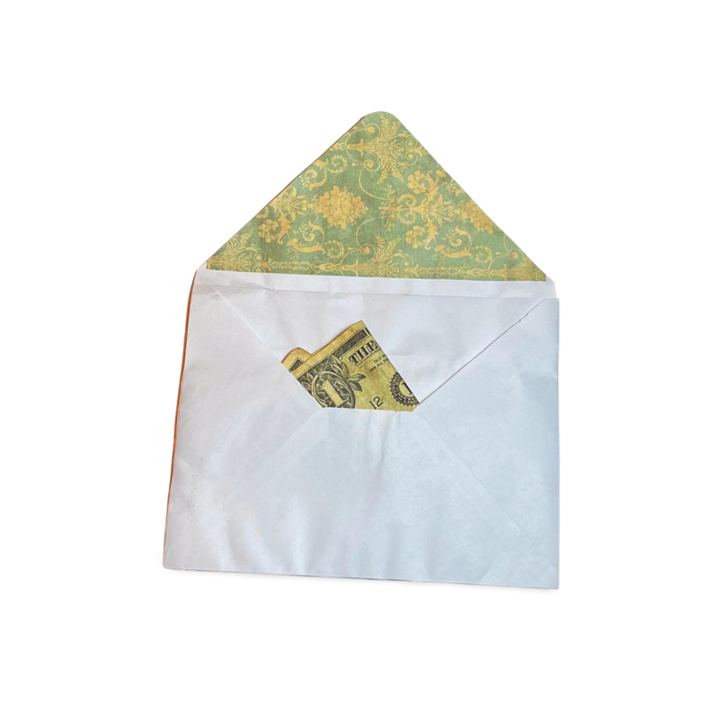 Green Floral Money Envelope