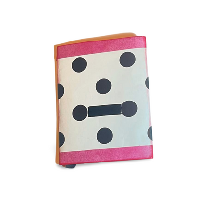 Black and white Polka Dot with Pink Journal With Case