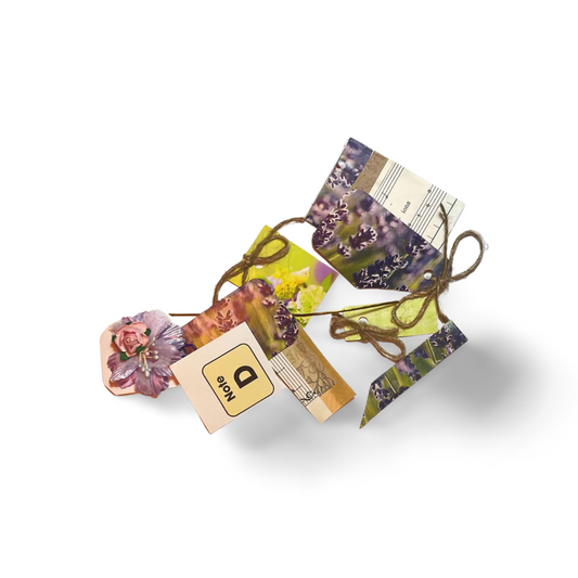 The purple floral pattern adds a touch of sophistication and charm, making it the perfect addition to any gift or project. Don't settle for ordinary tags, make a staEmbellishmentsEmbellishmentsPurple floral tags, pocket and paper insert set