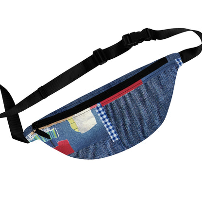 Jeans Print Fanny Pack