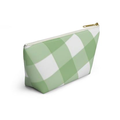 Green & White Plaid Accessory Pouch