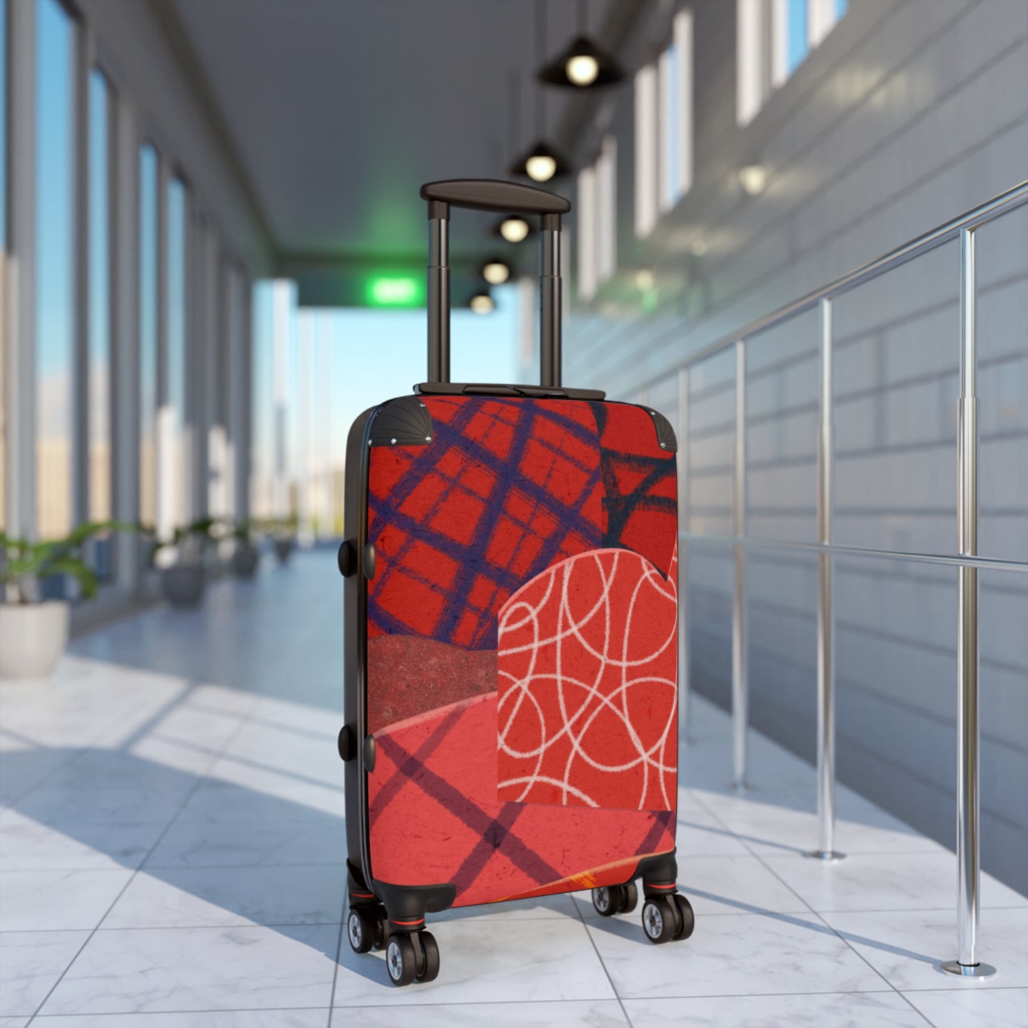 Red Abstract Art Design Suitcase