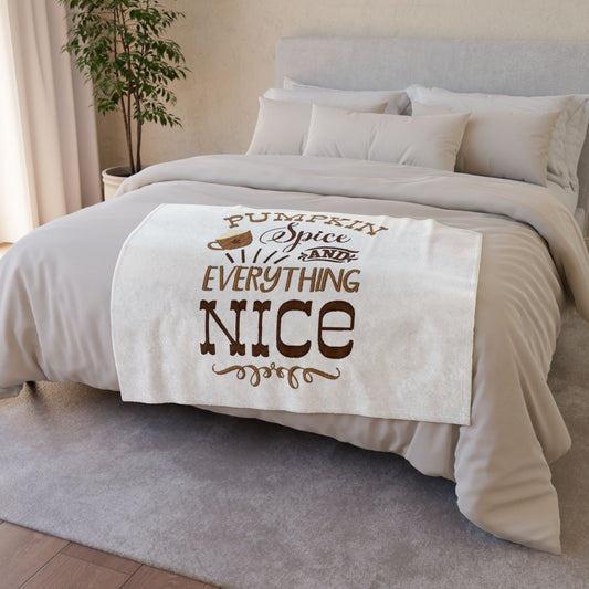 'Pumpkin Spice Everything Nice' Soft Polyester Blanket