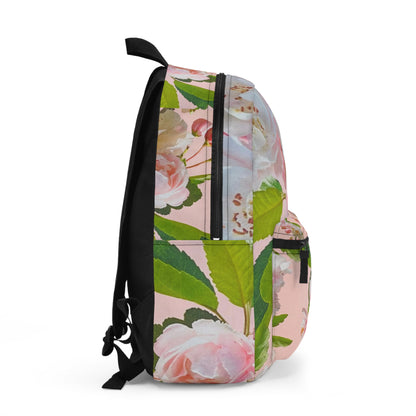 Pink Flowers Design Backpack