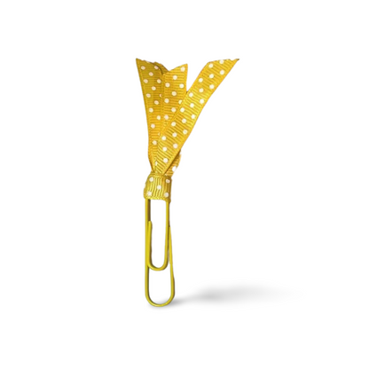 Yellow Polka Dot Paper Clip