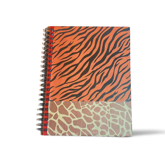 Orange Animal Print Binding Notebook