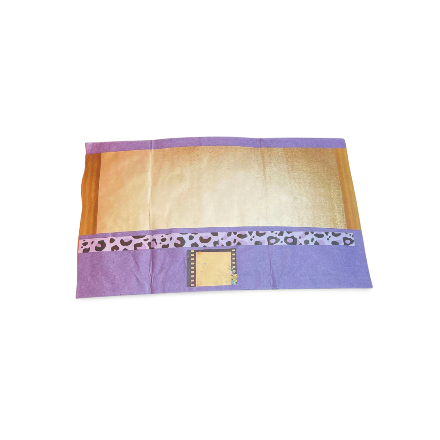 Purple Animal Print Tri fold Folio