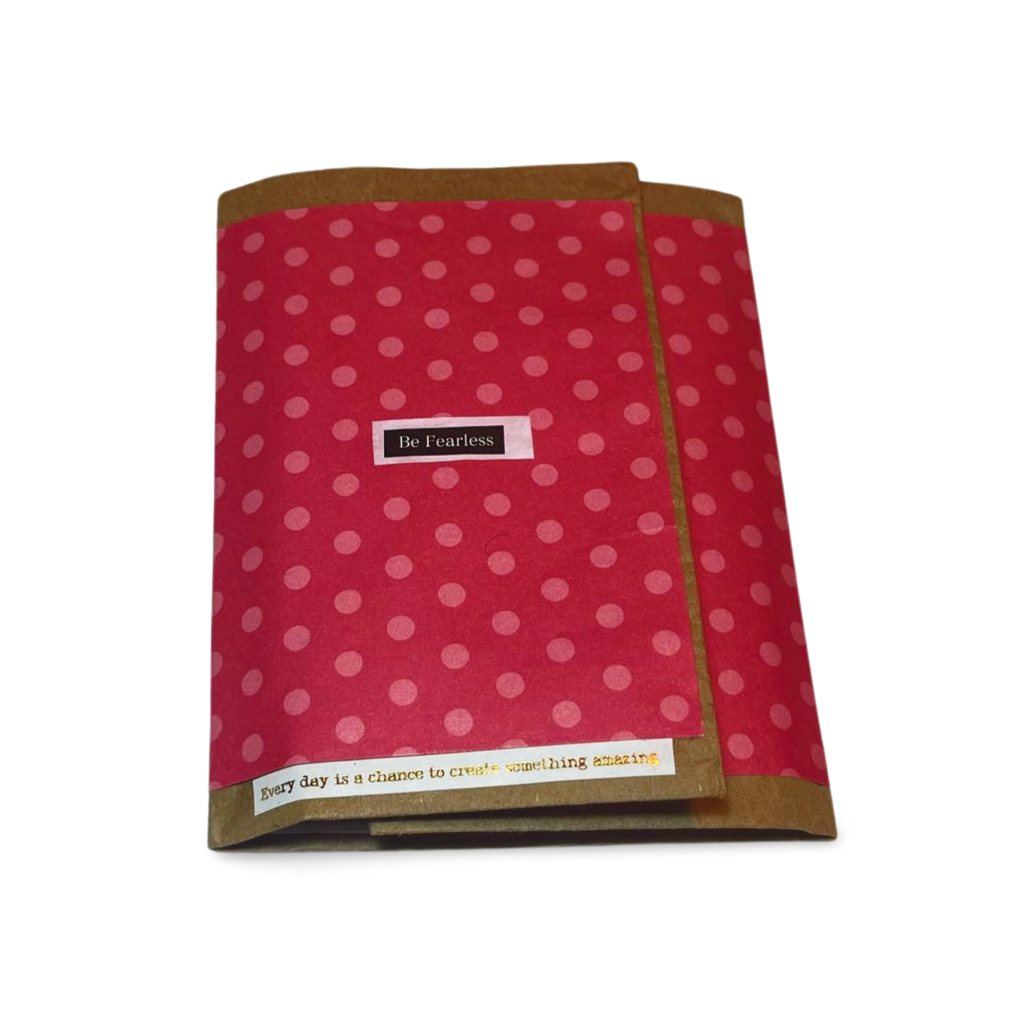 Be Fearless Polka Dot Notebook with Case