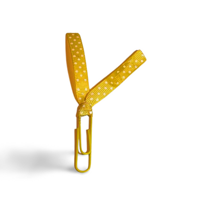 Yellow Polka Dot Paper Clip