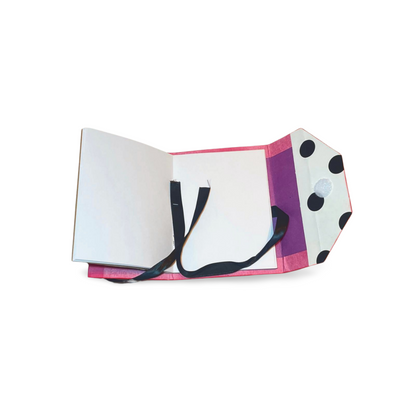 Black and white Polka Dot with Pink Journal With Case