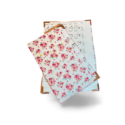 Floral Print Journal with holder