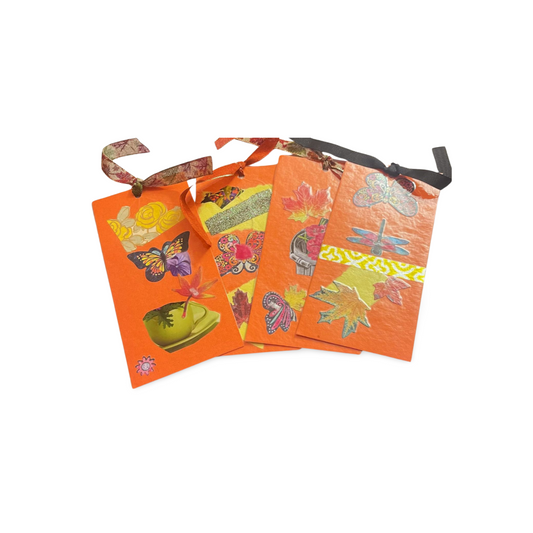 4pack Orange book mark sets