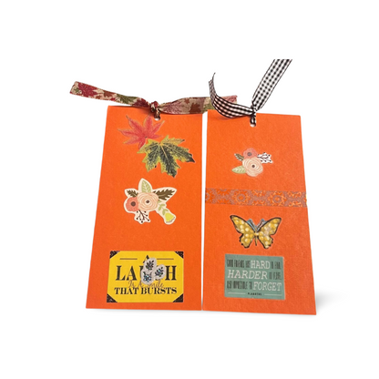 4pack Orange book mark sets