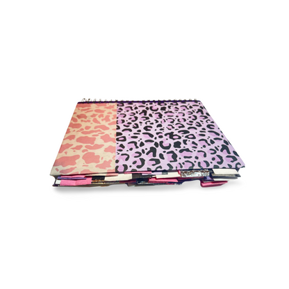 Say goodbye to bulky binders and hello to the Binder Notebook - the ultimate solution for staying organized and stylish. Order yours today and experience the convenibinderbinderPurple Animal Print Binding Notebook