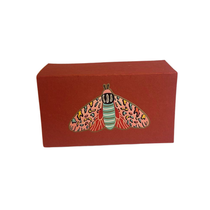 Burgundy Butterfly Print Folded Card