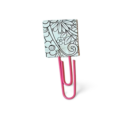 Black & White Flower Paperclip