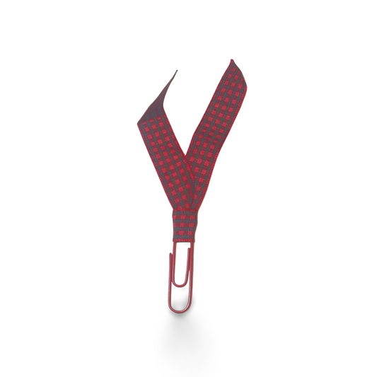 Red & Black Plaid Paper clip